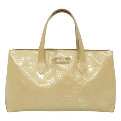 Pre-owned Louis Vuitton Wilshire Patent Leather Tote Bag () In Sand