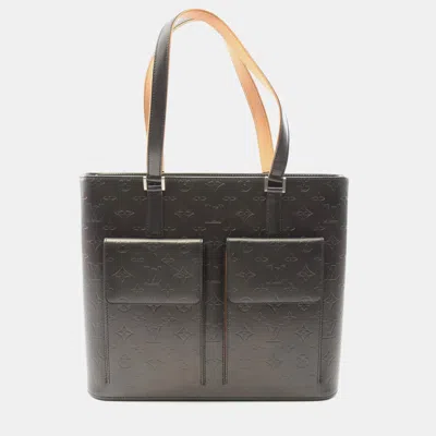 Pre-owned Louis Vuitton Wilwood Tote Bag Monogram Matt Leather Noir In Black
