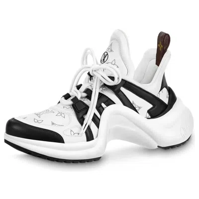 Pre-owned Louis Vuitton (wmns)  Archlight 1.0 Sneakers 'white Black With Hollow Monogram'