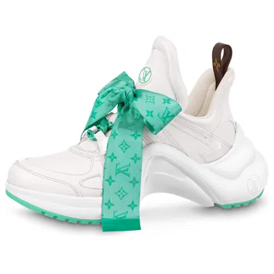 Louis Vuitton (wmns)  Archlight 1.0 Sneakers 'white With Green Monogram Ribbon' In Multi