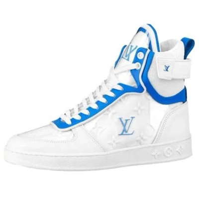 Pre-owned Louis Vuitton (wmns)  Boombox Ankle Sneakers 'white Blue'