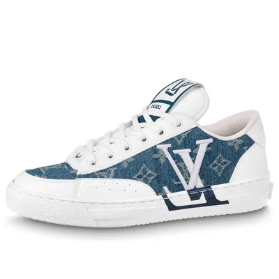 Pre-owned Louis Vuitton (wmns)  Charlie Sneakers 'white Denim Monogram'