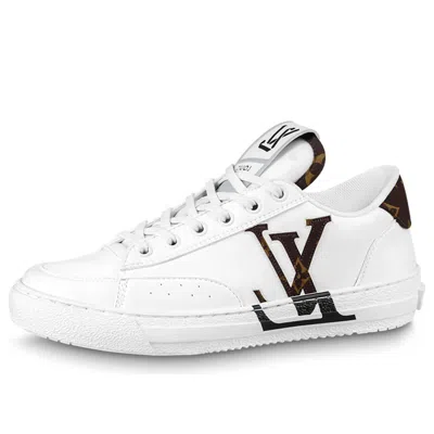 Pre-owned Louis Vuitton (wmns)  Charlie Sneakers 'white With Brown Side Logo'