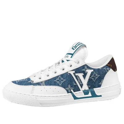 Pre-owned Louis Vuitton (wmns)  Charlie Sneakers 'white With Denim Monogram'