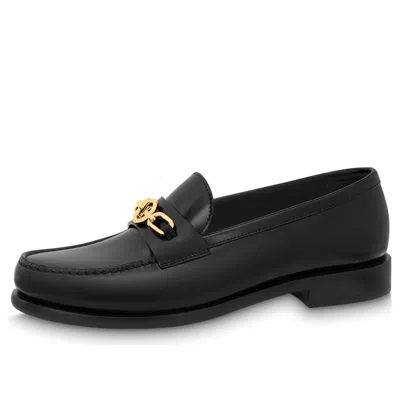 Pre-owned Louis Vuitton (wmns)  Chess Flat Loafer Shoes 'black'