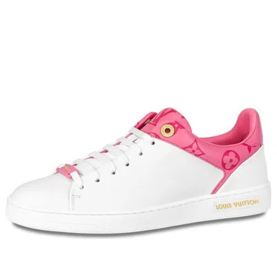 Pre-owned Louis Vuitton (wmns)  Front Row Trainers 'white With Pink Monogram'