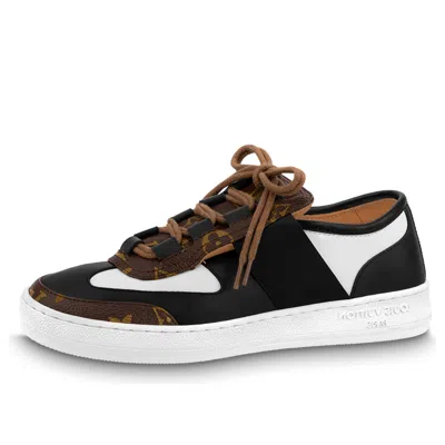 Pre-owned Louis Vuitton (wmns)  Lous Sneakers 'black With Brown Monogram Deco'