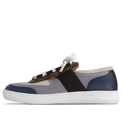 Pre-owned Louis Vuitton (wmns)  Lous Sneakers 'blue Grey With Brown Monogram'