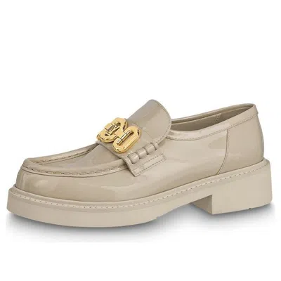 Pre-owned Louis Vuitton (wmns)  Lv Academy Loafers 'beige'
