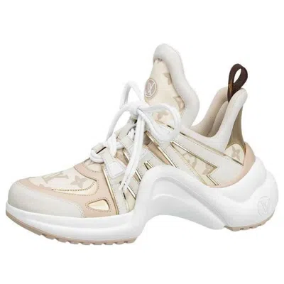 Pre-owned Louis Vuitton (wmns)  Lv Archlight Sneakers 'beige Monogram Gold'