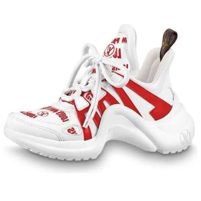 Pre-owned Louis Vuitton (wmns)  Lv Archlight Sneakers 'white Red'