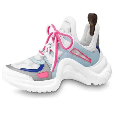 Pre-owned Louis Vuitton (wmns)  Lv Archlight Sports Shoes Pink/white/blue In Multi
