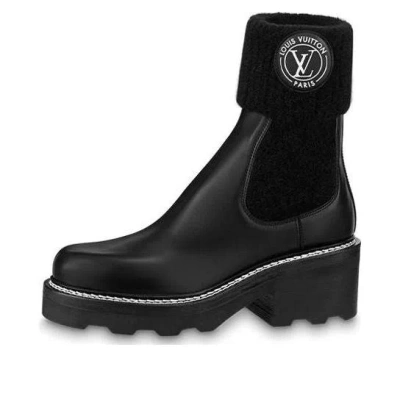 Pre-owned Louis Vuitton (wmns)  Lv Beaubourg Ankle Boots 'black'