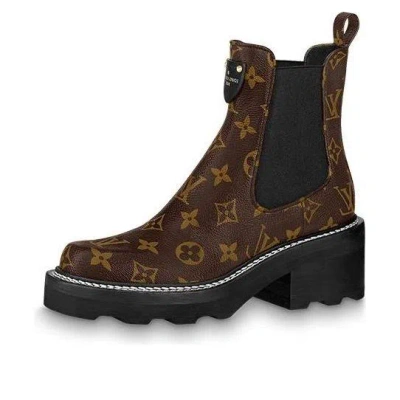 Pre-owned Louis Vuitton (wmns)  Lv Beaubourg Ankle Boots 'brown'