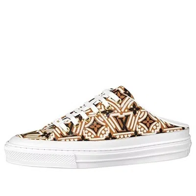 Pre-owned Louis Vuitton (wmns)  Lv Crafty Stellar Mules 'brown Black White' In Multi