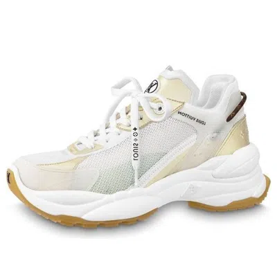 Pre-owned Louis Vuitton (wmns)  Lv Run 55 Trainers 'white Gold'