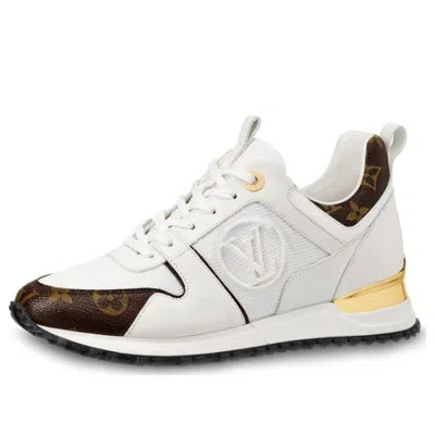 Pre-owned Louis Vuitton (wmns)  Lv Run Away Calfskin Sports Shoes White