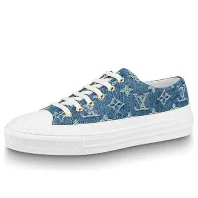 Pre-owned Louis Vuitton (wmns)  Lv Stellar Low Top Denim Blue