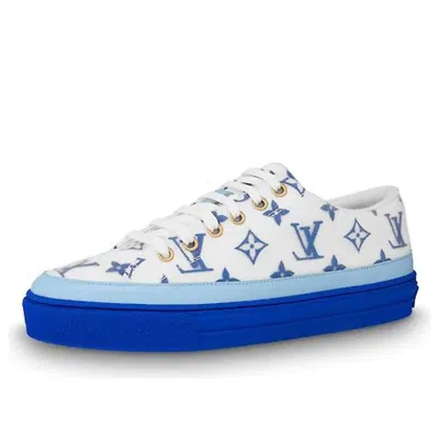 Pre-owned Louis Vuitton (wmns)  Lv Stellar Low-top Sneakers White/blue
