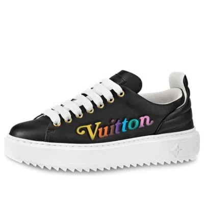 Pre-owned Louis Vuitton (wmns)  Lv Time Out Vuitton Calfskin Sports Shoes Black