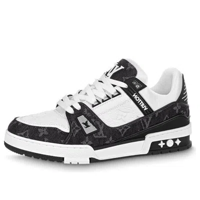 Pre-owned Louis Vuitton (wmns)  Lv Trainer Sneaker 'black Mesh Monogram With White '