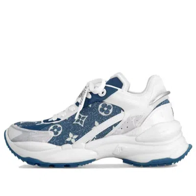 Pre-owned Louis Vuitton (wmns)  Run 55 Trainers 'denim Monogram With Grey White'