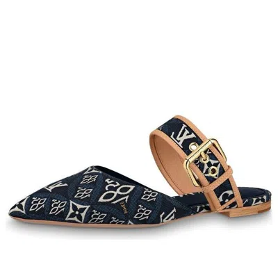 Pre-owned Louis Vuitton (wmns)  Since 1854 Sofia Flat Mules 'navy'