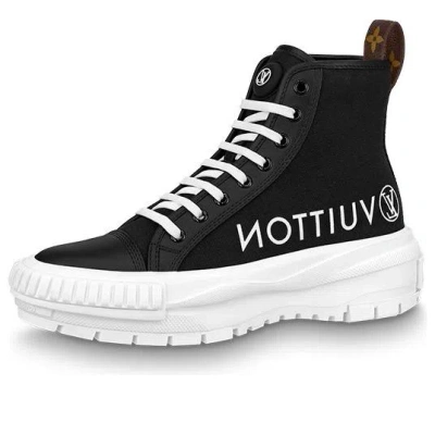 Pre-owned Louis Vuitton (wmns)  Squad Platform Ankle Sneakers 'black'