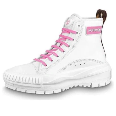 Pre-owned Louis Vuitton (wmns)  Squad Trainer Boots 'white Pink Brown'