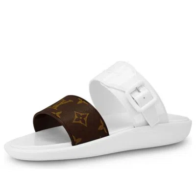 Pre-owned Louis Vuitton (wmns)  Sunbath Slides 'white'