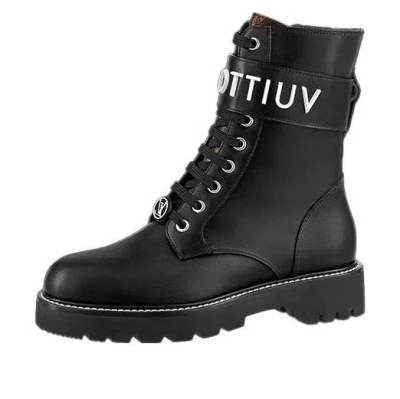 Pre-owned Louis Vuitton (wmns)  Territory Ankle Boots 'black' In Multi
