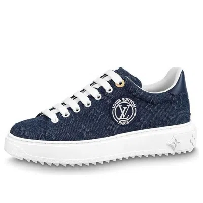 Pre-owned Louis Vuitton (wmns)  Time Out Sneakers 'blue Denim Mesh' In Multi