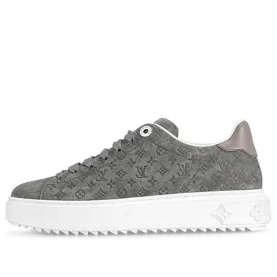 Pre-owned Louis Vuitton (wmns)  Time Out Sneakers 'grey Minimonogram'