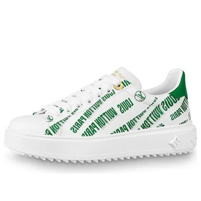 Pre-owned Louis Vuitton (wmns)  Time Out Sneakers 'white Green'
