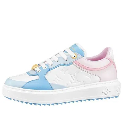 Pre-owned Louis Vuitton (wmns)  Time Out Trainers 'white Monogram With Blue Pink'