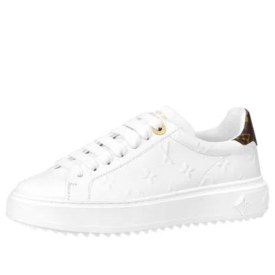 Pre-owned Louis Vuitton (wmns)  Time Out Sneakers 'white Monogram With Brown'