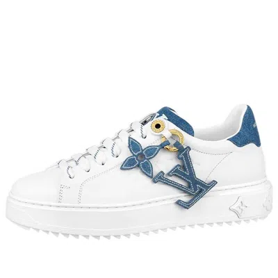 Pre-owned Louis Vuitton (wmns)  Time Out Sneakers 'white With Denim Blue' In Multi