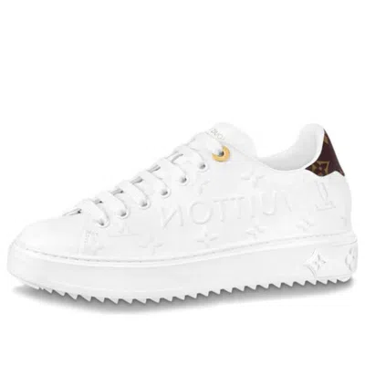 Pre-owned Louis Vuitton (wmns)  Time Out Trainers 'white Logo With Monogram'