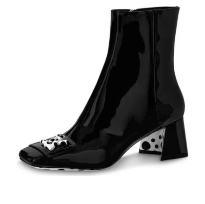 Pre-owned Louis Vuitton (wmns)  X Yayoi Kusama 55mm Heeled Boots 'black'