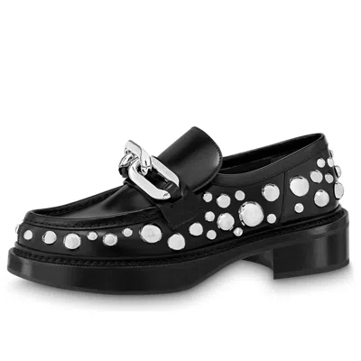 Pre-owned Louis Vuitton (wmns)  X Yk Academy Loafers 'black With White Dots'