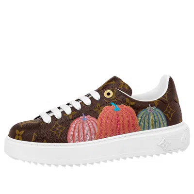 Pre-owned Louis Vuitton (wmns)  X Yk Academy Time Out Sneakers 'brown Monogram With Icons'