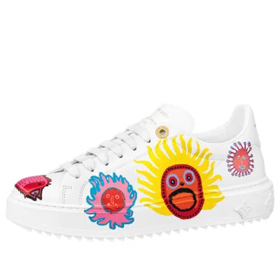 Pre-owned Louis Vuitton (wmns)  X Yk Academy Time Out Sneakers 'white With Icons'