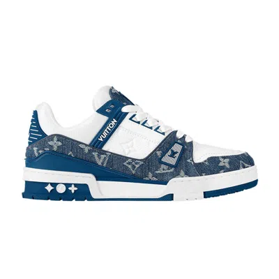 Pre-owned Louis Vuitton Wmns Trainer 'monogram Denim - Light Blue'