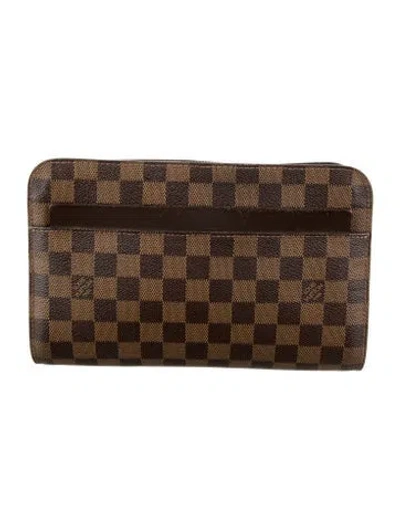 Pre-owned Louis Vuitton Women's Cosmetic Bag In Brown