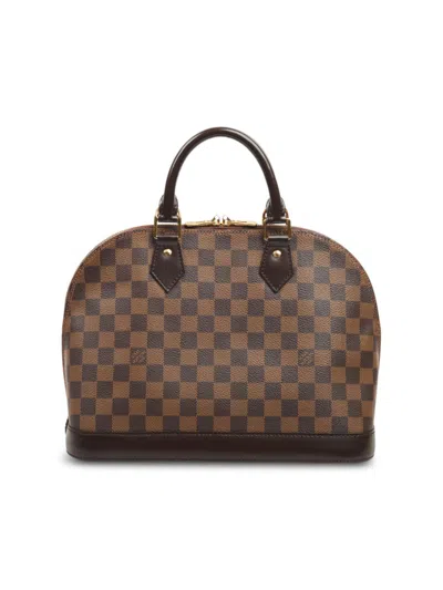 Pre-owned Louis Vuitton Women's Damier Ebene Canvas Top Handle Bag In Brown