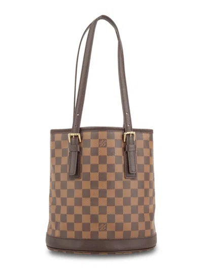 Pre-owned Louis Vuitton Women's Damier Ebene Coated Canvas Tote In Brown
