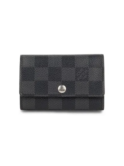 Pre-owned Louis Vuitton Women's Damier Graphite Coated Canvas Key Case In Black