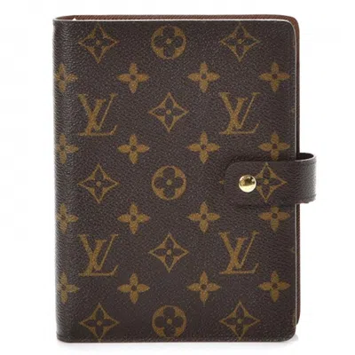 Pre-owned Louis Vuitton Women's  Agenda Cover Medium Ring Monogram In Brown