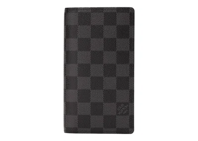 Pre-owned Louis Vuitton Women's  Agenda Cover Pocket Damier Graphite In Black