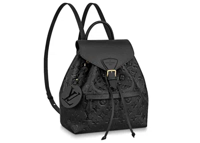 Pre-owned Louis Vuitton Women's  Backpack Montsouris Monogram Empreinte In Black